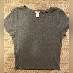 Gray Crop Top